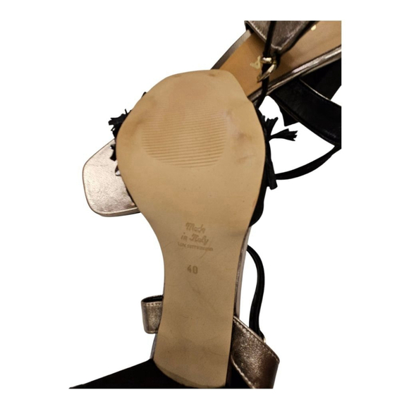 Barca Heels Size 40 Gold and Black - Picture 7 of 10